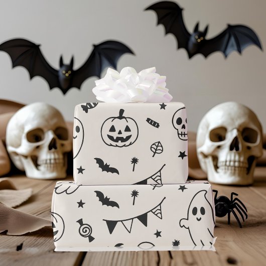 Papier Cadeau Pastel Halloween Anniversaire