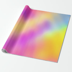 Papier Cadeau Pastel Iridescente Coloré Design dégradé