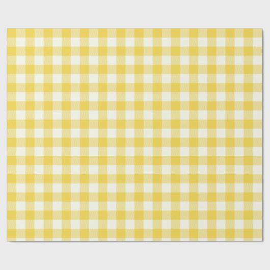 Papier Cadeau Pastel Jaune En vichy Buffalo Check Plaid Motif (Plat)