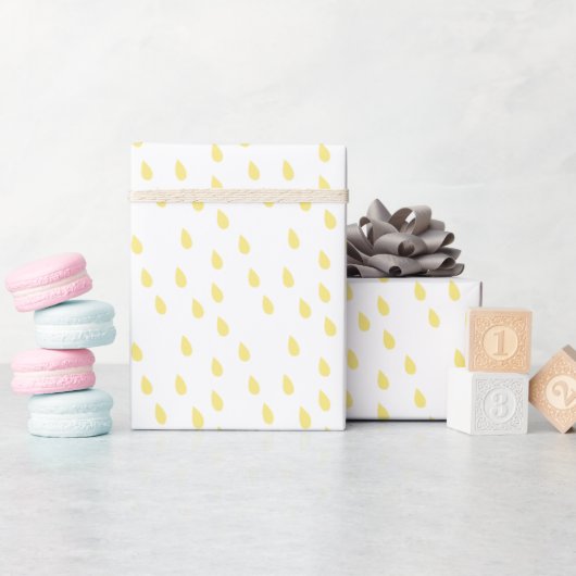 Papier Cadeau Pastel Jaune Simple Moderne Motif (Baby Shower)