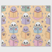 Papier Cadeau Pastel Lecture Retro Ghosts Kawaii Lover Livre (Plat)