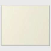 Papier Cadeau Pastel Lemon Yellow and White Stripes Pale Yellow (Plat)