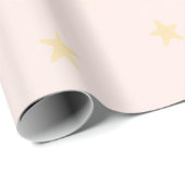 Papier Cadeau Pastel Macaron & Stars Watercolor Wrapping Paper (Coin rond)