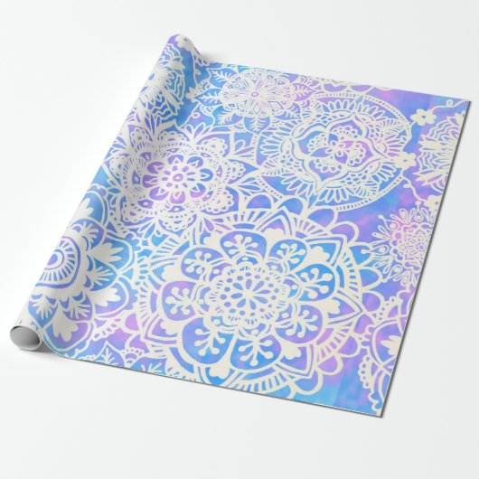 Papier Cadeau Pastel Mandala Motif (Déroulé)