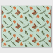 Papier Cadeau Pastel Menthol papier enveloppant sans soudure pou (Plat)