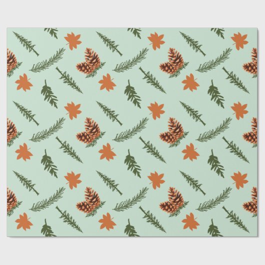 Papier Cadeau Pastel Menthol papier enveloppant sans soudure pou (Plat)