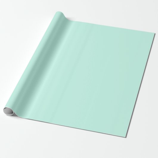 Papier Cadeau Pastel Mint bleu uni couleur | Classique | Élégant (Déroulé)