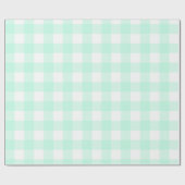 Papier Cadeau Pastel Mint Green Plaid Motif Pâques (Plat)