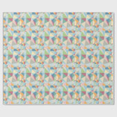 Papier Cadeau Pastel Moderne Coloré Motif géométrique (Plat)