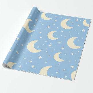 Papier Cadeau Pastel Moon Stars Baby Wrapping Paper