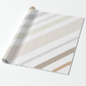 Papier Cadeau Pastel Multicolore rayé (Déroulé)