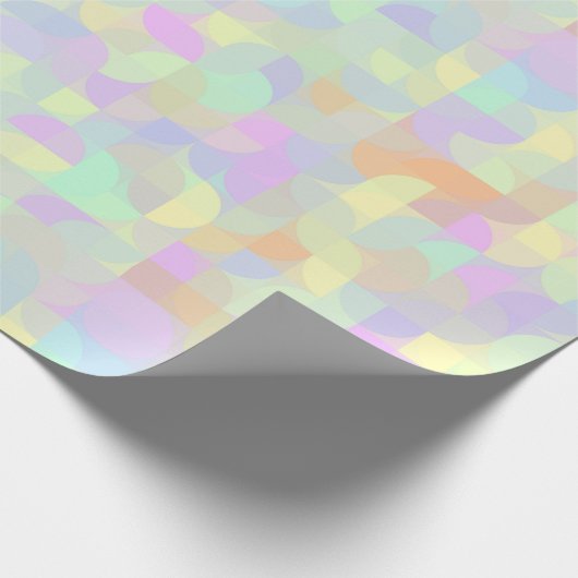 Papier Cadeau Pastel Muted Boho Mod Abstrait géométrique (Coin)