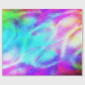 Papier Cadeau Pastel Neon Arc-en-ciel Art dégradé (Plat)