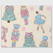 Papier Cadeau Pastel Nutcracker Christmas (Plat)