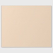 Papier Cadeau Pastel Orange et blanc Petite Polka Dot (Plat)