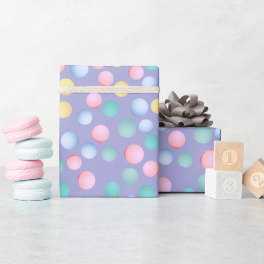 Papier Cadeau Pastel Pâques Pois ID638 (Baby Shower)