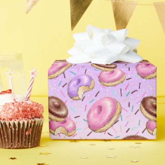 Papier Cadeau Pastel Party Sweets Donuts Anniversaire (Fête d'anniversaire)