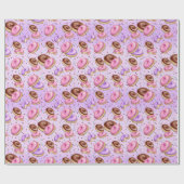 Papier Cadeau Pastel Party Sweets Donuts Anniversaire (Plat)