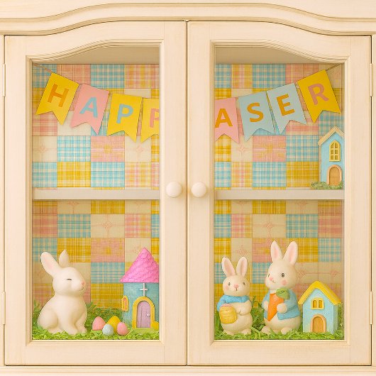 Papier Cadeau Pastel Patchwork Plaid Spring Wrapping Paper