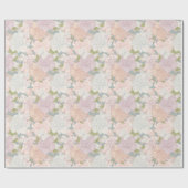 Papier Cadeau Pastel Peony & Butterfly Flower Motif (Plat)