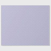 Papier Cadeau Pastel Periwinkle et blanc petit point Polka (Plat)