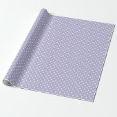 Papier Cadeau Pastel Pervenche et Petit Point Blanc (Déroulé)