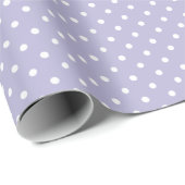 Papier Cadeau Pastel Pervenche et Petit Point Blanc (Coin rond)