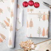 Papier Cadeau Pastel Pine Tree Noël Cadeau de Noël