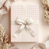 Papier Cadeau Pastel Pink En vichy