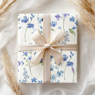 Papier Cadeau Pastel Pink Lavender Printemps Floral
