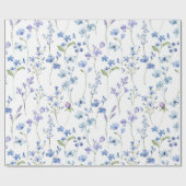 Papier Cadeau Pastel Pink Lavender Printemps Floral (Plat)