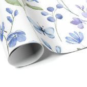 Papier Cadeau Pastel Pink Lavender Printemps Floral (Coin rond)