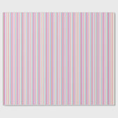 Papier Cadeau Pastel Pink Pinstriped Stripes (Plat)