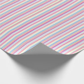 Papier Cadeau Pastel Pink Pinstriped Stripes (Coin)