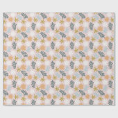 Papier Cadeau Pastel Pink Printemps Abstrait feuille et l'art fl (Plat)