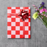 Papier Cadeau Pastel Pink Rouge À damiers damier Vintage<br><div class="desc">Papier à enveloppement Vintage Pastel Pink et Red À damiers</div>