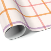 Papier Cadeau Pastel Plaid (Coin rond)