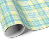 Papier Cadeau Pastel Plaid (Coin rond)