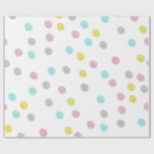 Papier Cadeau Pastel Pois (Plat)