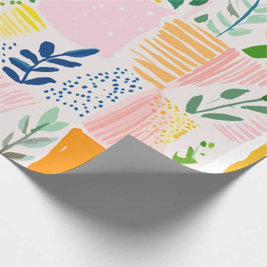 Papier Cadeau Pastel Preppy Patchwork (Coin)