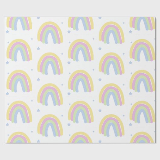 Papier Cadeau Pastel Rainbow (Plat)
