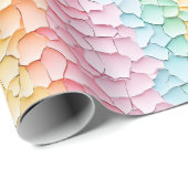 Papier Cadeau Pastel Rainbow (Coin rond)