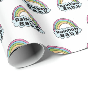 Papier Cadeau Pastel Rainbow Baby Birth Blessing Birth Miracle