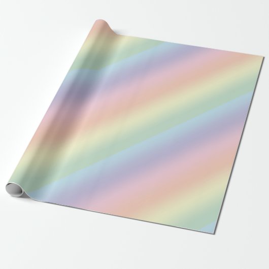 Papier Cadeau Pastel Rainbow Design (Déroulé)