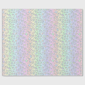 Papier Cadeau Pastel Rainbow Empreinte de léopard (Plat)
