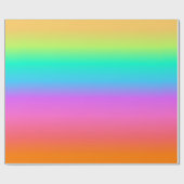 Papier Cadeau Pastel Rainbow Gradient (Plat)