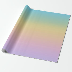Papier Cadeau Pastel Rainbow Gradient Ombre