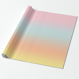 Papier Cadeau Pastel Rainbow Gradient Ombre Esthétique