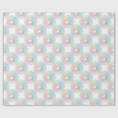 Papier Cadeau Pastel Rainbow Magical Unicorn Birthday (Plat)