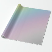 Papier Cadeau Pastel Rainbow Ombre Gradient Blur Abstrait Design (Déroulé)